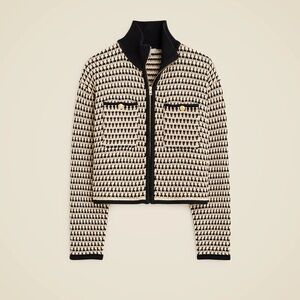 NWT J. Crew Jacquard Sweater Jacket Size Large
